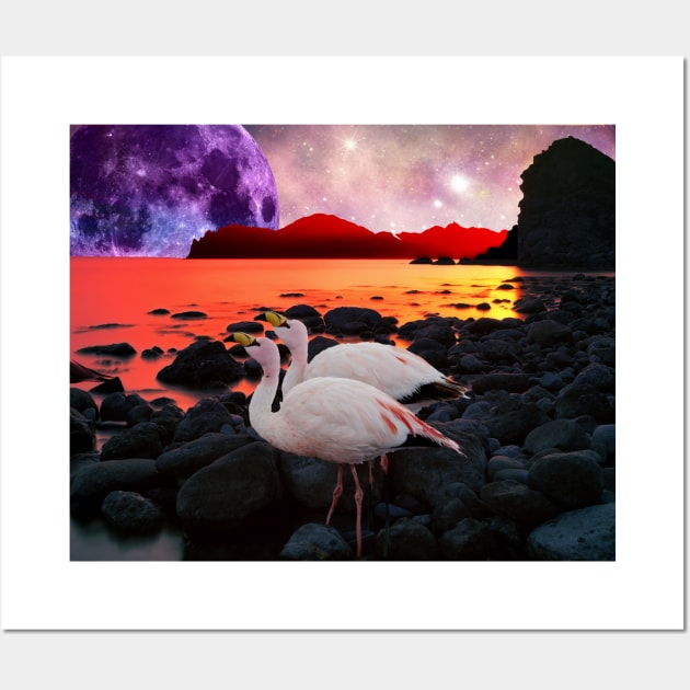 Flamingo Nights Wall Art by YouMeWeDesigns